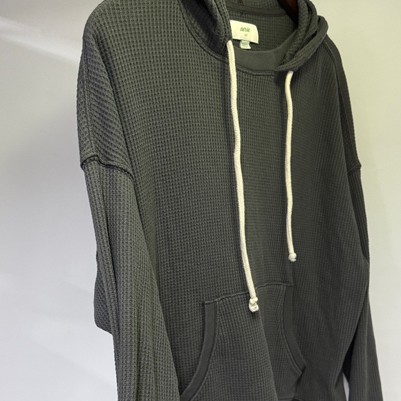 Aerie Women's Dark Gray Hooded Sweater - Picture 7 of 7